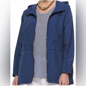 MUST GO BY 6/30 Eileen Fisher Blue Hooded Anorak Jacket